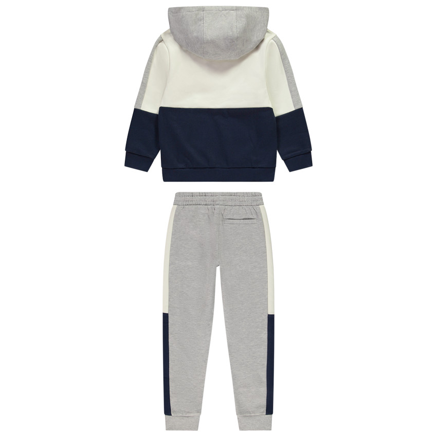 Conjunto jogging sudadera felpa efecto color block para niño 
