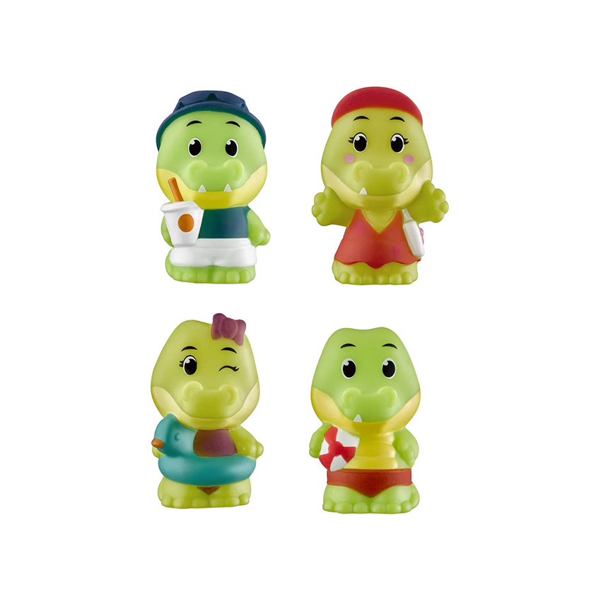 Lot de 4 personnages magiques famille Crocodile  