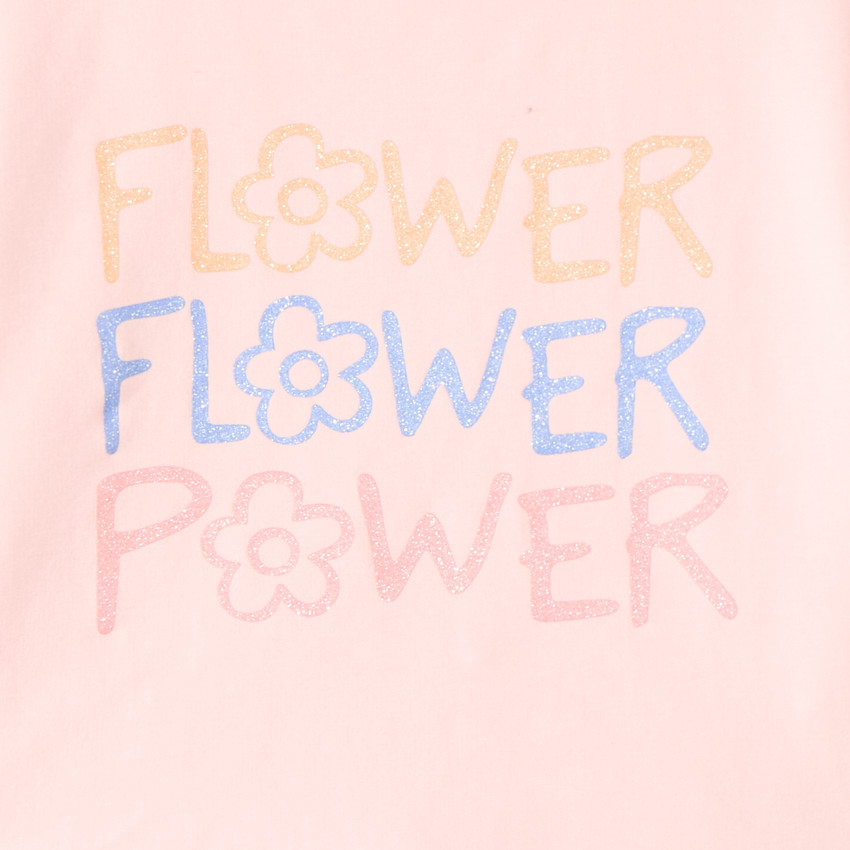 Conjunto corto de 2 piezas con estampado floral para niña. 
