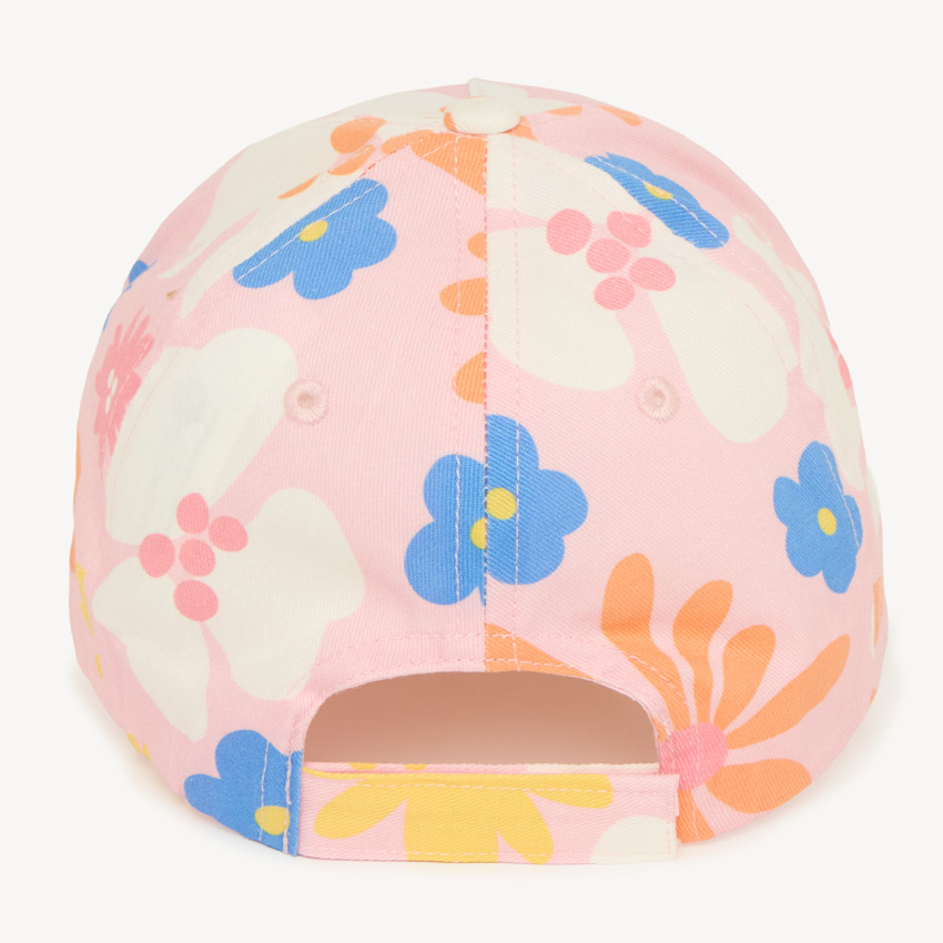 Gorra ajustable de flores con velcro para niña 