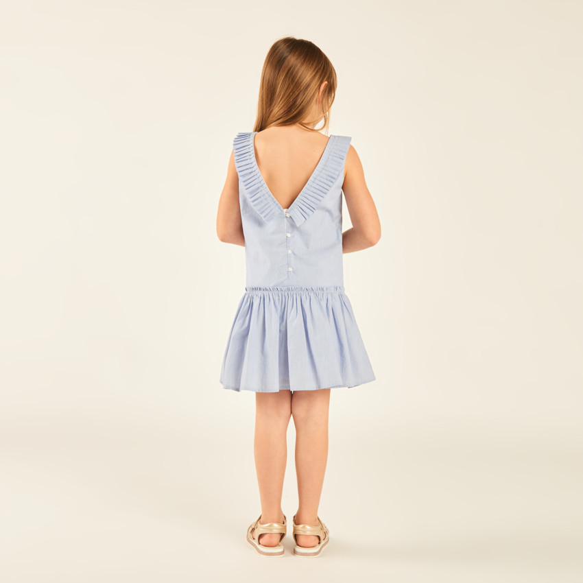 Robe en toile avec dos plongeant pour fille 