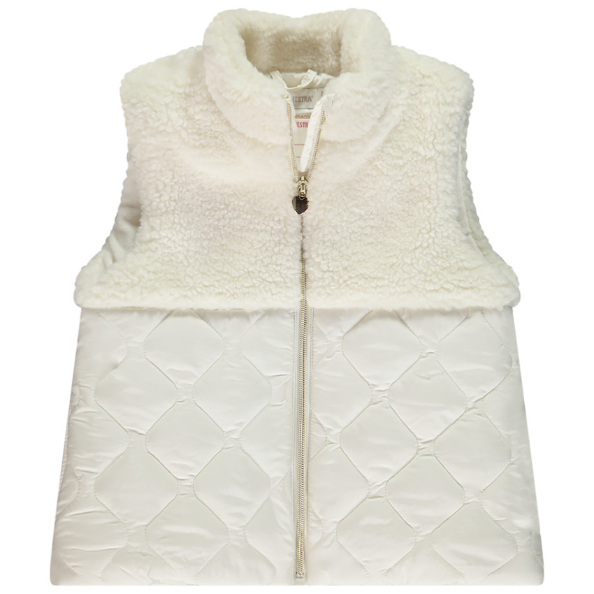 Chaleco sin mangas bicolor de sherpa y acolchado para niña  Additional Chaleco sin mangas bicolor de sherpa y acolchado para niña
