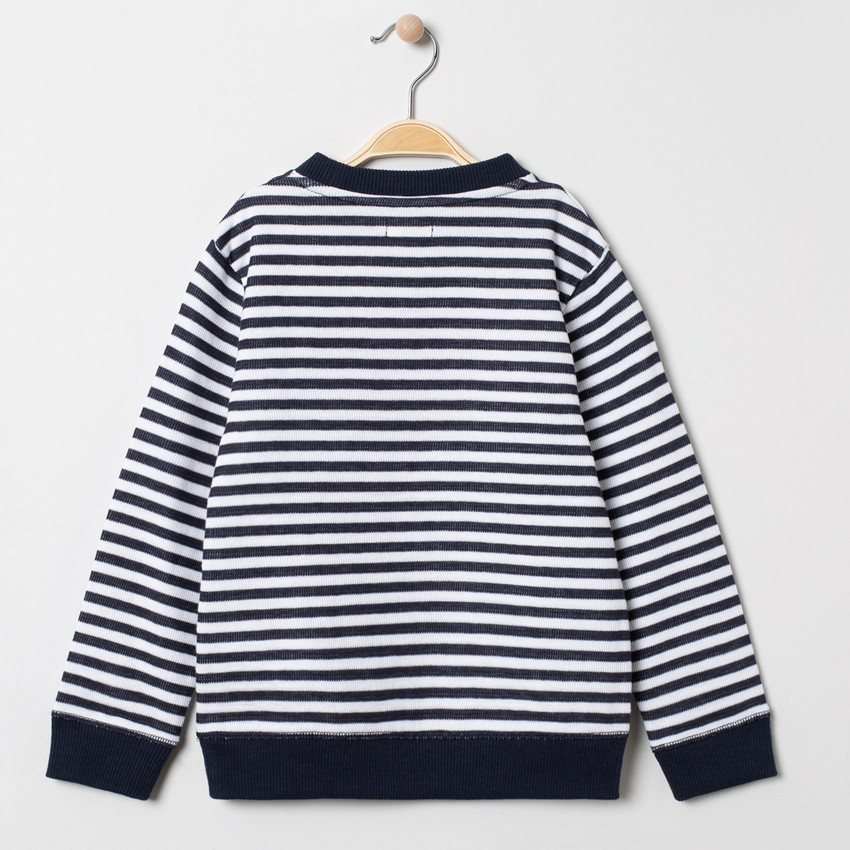 Sweat en molleton rayéà motif Superman en bouclette 