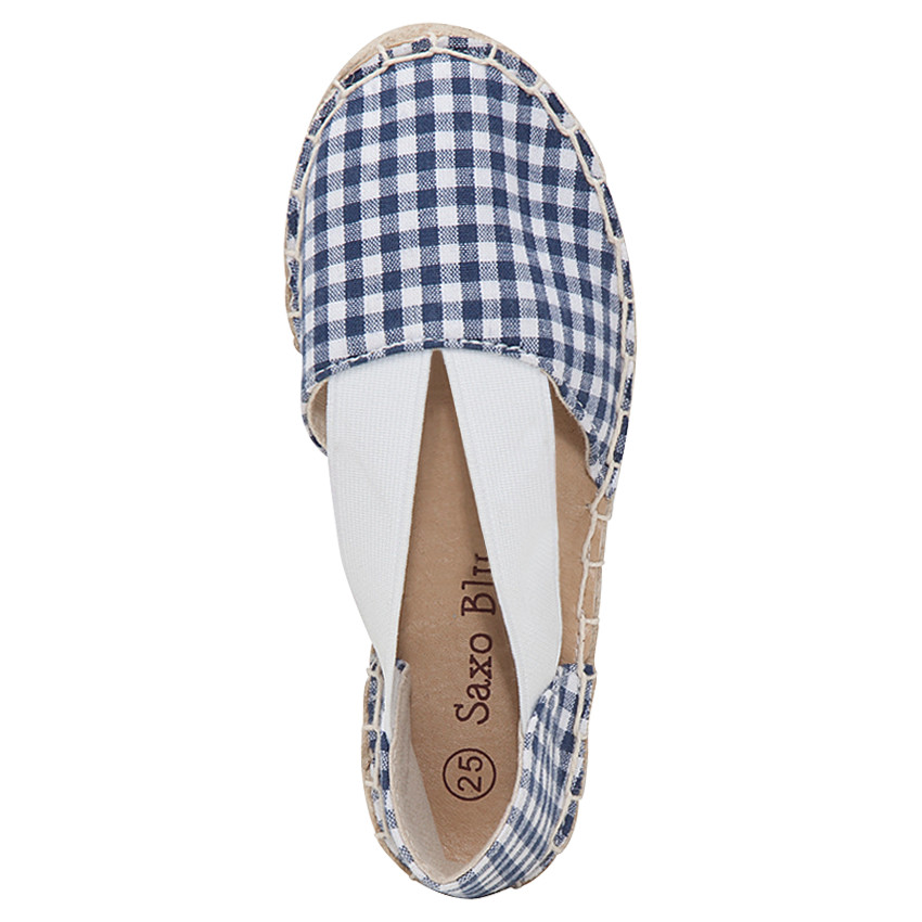 Alpargatas caladas con estampado de vichy de la 24 a la 27 